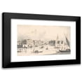 thumbnail image 1 of Giacomo Guardi 14x10 Black Modern Framed Museum Art Print Titled - View of Murano (ca. 1804-28), 1 of 5