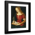 thumbnail image 1 of Giacomo Pacchiarotto 13x18 Black Modern Framed Museum Art Print Titled - A Young Lady Writing in a Hymnal, 1 of 5