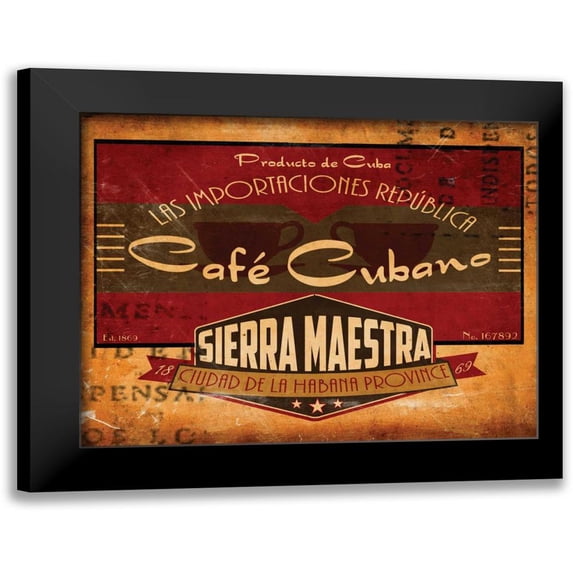 Giacopelli, Jason 18x15 Black Modern Framed Museum Art Print Titled - Cafe Cubano