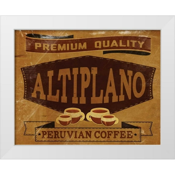 Giacopelli, Jason 32x26 White Modern Wood Framed Museum Art Print Titled - Peruvian Coffee