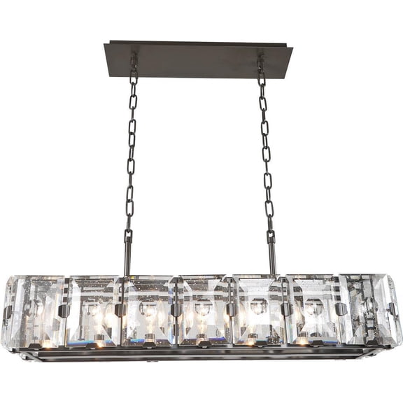 Giada 37 Island Light with Bubble Crystal