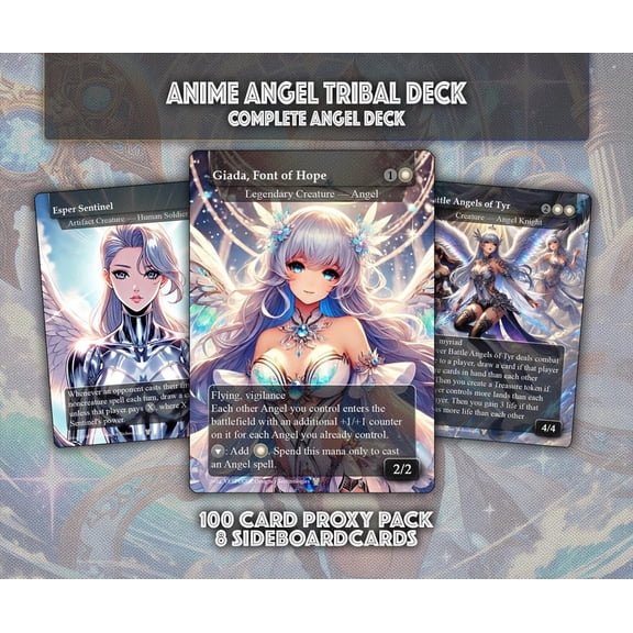 Giada Anime Angel Tribal Proxy Deck, 108 Cards Card Size 24''x36'' DragonDecks
