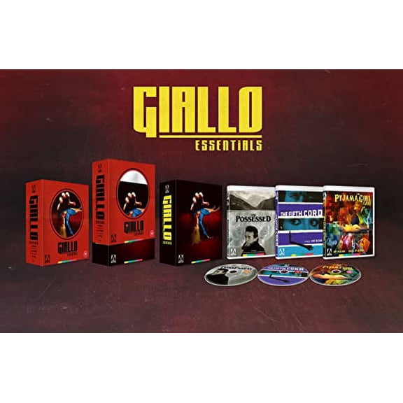 Giallo Essentials ( La donna del lago / Giornata nera per l'ariete / La ragazza dal pigiama giallo ) ( The Possessed / The Fifth Cord / The Pyjama Girl C [ Blu-Ray, Reg.A/B/C Import - United Kingdom ]