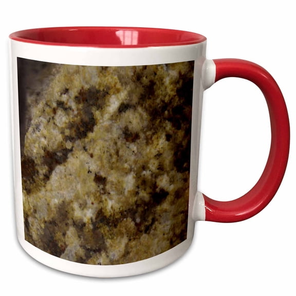 3drose, Giallo Farfalla Granite Print, 11oz Two-tone Red Mug