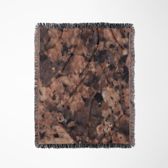 Giallo Fiorito Granite Print, Woven Blanket