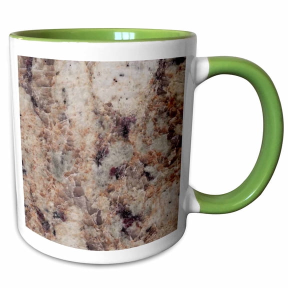 3drose, Giallo Napoleon Granite Print, 11oz Two-tone Green Mug