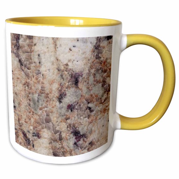 3drose, Giallo Napoleon Granite Print, 11oz Two-tone Yellow Mug