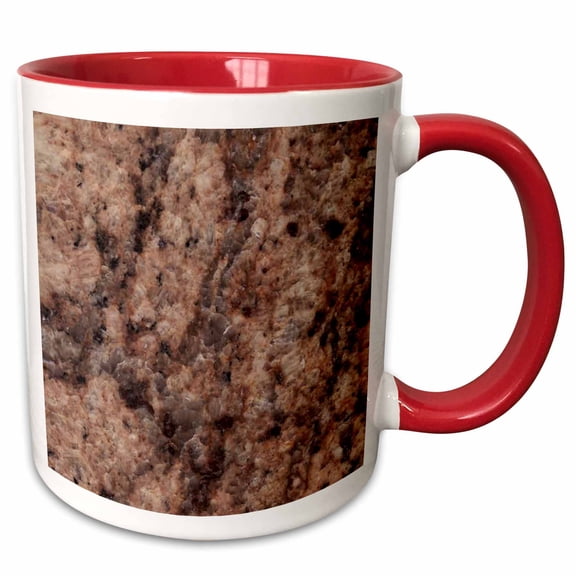 3drose, Giallo Veneziano Granite Print, 11oz Two-tone Red Mug