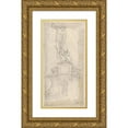 thumbnail image 1 of Giambologna 11x18 Gold Ornate Wood Frame and Double Matted Museum Art Print Titled - Study for a Sculpture of Neptune, 1 of 4