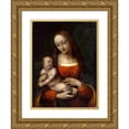 thumbnail image 1 of Giampietrino (Giovanni Pietro Rizzoli) 19x24 Gold Ornate Framed and Double Matted Museum Art Print Titled - The Virgin and Child Icosidodecahedron (1510 - 1515), 1 of 4