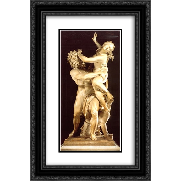 Gian Lorenzo Bernini 2x Matted 16x24 Black Ornate Framed Art Print 'Rape of Proserpine'