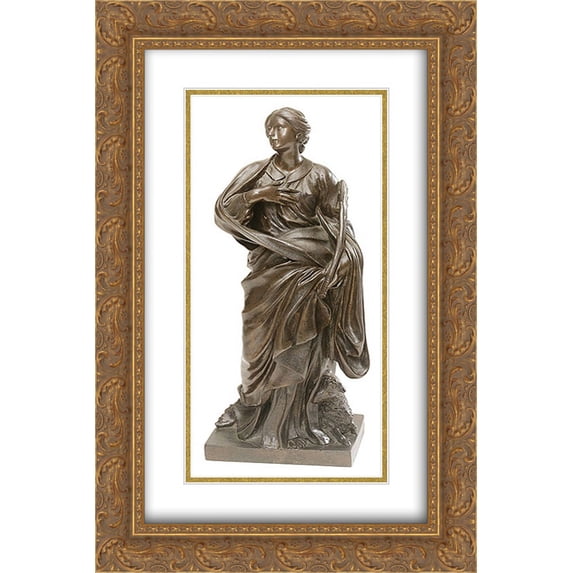 Gian Lorenzo Bernini 2x Matted 16x24 Gold Ornate Framed Art Print 'St. Agnese'