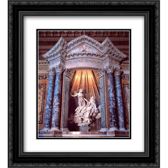 Gian Lorenzo Bernini 2x Matted 20x22 Black Ornate Framed Art Print 'The Ecstasy of Saint Teresa'