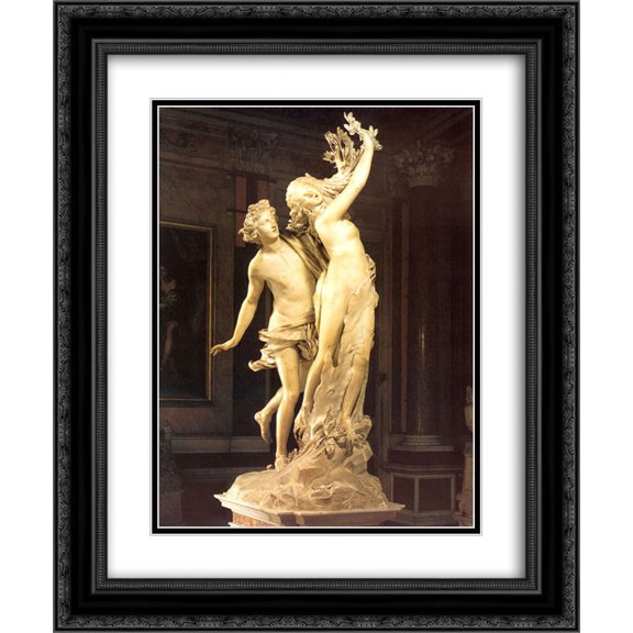 Gian Lorenzo Bernini 2x Matted 20x24 Black Ornate Framed Art Print 'Apollo and Daphne'