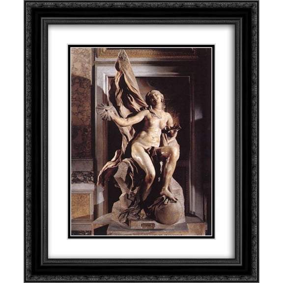 Gian Lorenzo Bernini 2x Matted 20x24 Black Ornate Framed Art Print 'Truth Unveiled by Time'