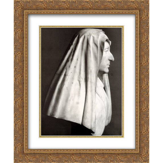 Gian Lorenzo Bernini 2x Matted 20x24 Gold Ornate Framed Art Print 'Bust of Camilla Barberini nee Barbadori '