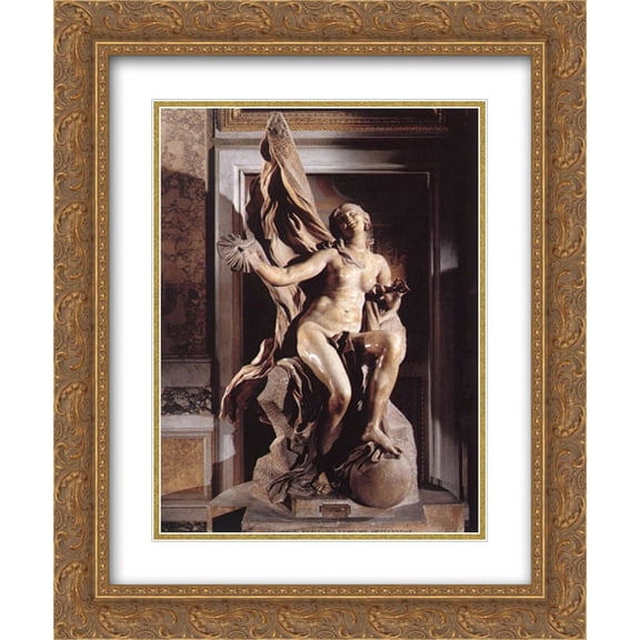 Gian Lorenzo Bernini 2x Matted 20x24 Gold Ornate Framed Art Print 'Truth Unveiled by Time'