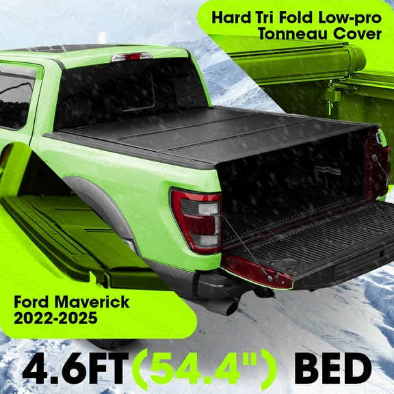 GianToucan 4.6ft Hard Tri Fold Low-pro Tonneau Cover compitable with Ford Maverick 2022-2025