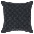 thumbnail image 1 of Giana 22 x 22 Square Fabric Accent Throw Pillow, Checkered Pattern, Gray- Saltoro Sherpi, 1 of 4