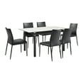 thumbnail image 1 of Knox Genesis 5 Piece Dining Set with Stone Top and Taupe Gray Faux Leather Chairs, 1 of 6