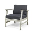 thumbnail image 1 of Giancarlo Acacia Wood Outdoor Club Chair, Light Gray, Dark Gray, 1 of 6
