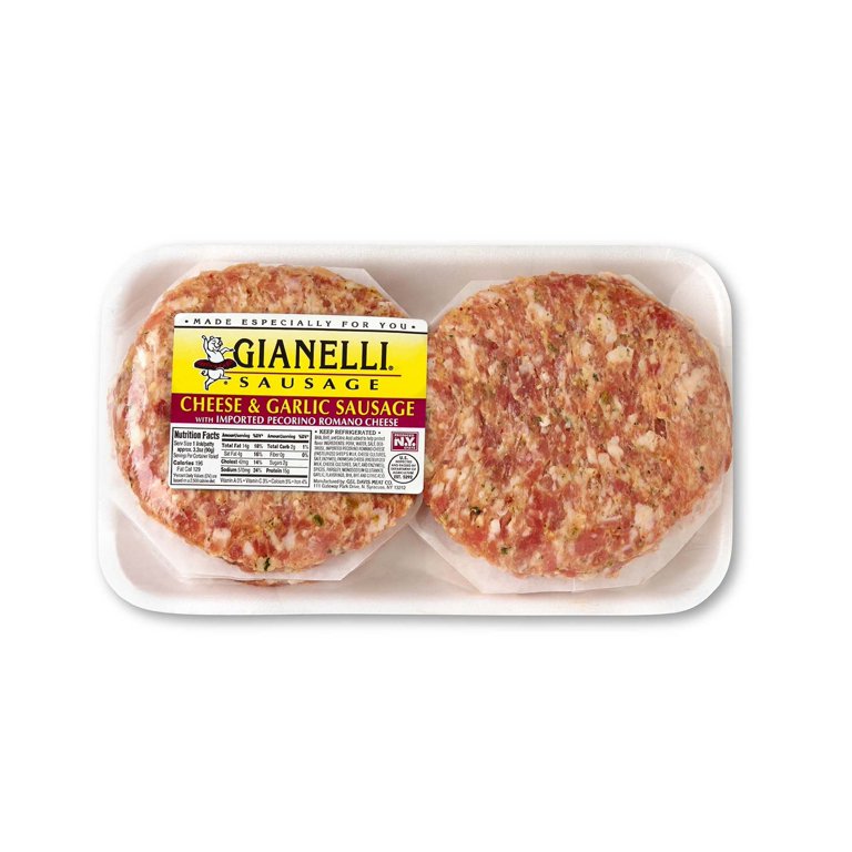 https://i5.walmartimages.com/seo/Gianelli-Cheese-and-Garlic-Pork-Sausage-Patties-Fresh-1-35-1-65lb_ff5d8a8b-978e-4e68-9ffb-e9b3da06d77f.7ca7f157421f47f226ada070cd50dd5a.jpeg?odnHeight=768&odnWidth=768&odnBg=FFFFFF