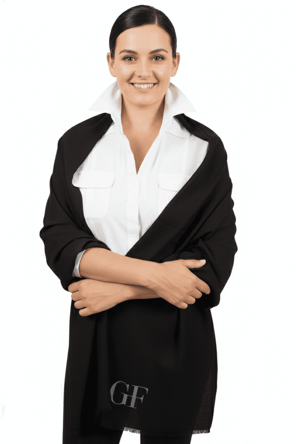 Black Pashmina Scarf for Womens