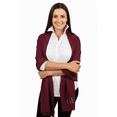 thumbnail image 1 of Gianfranco Ferre Burgundy Pashmina Scarf for Womens, 1 of 5