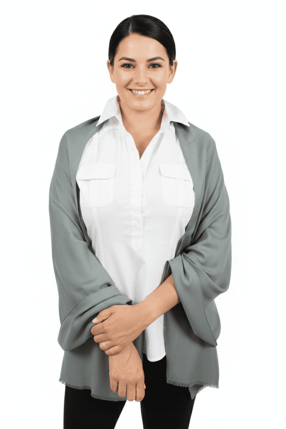 Grey Pashmina Scarf for Womens