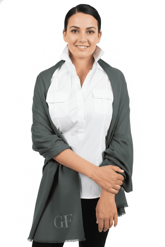 Military Green Pashmina Scarf for Womens