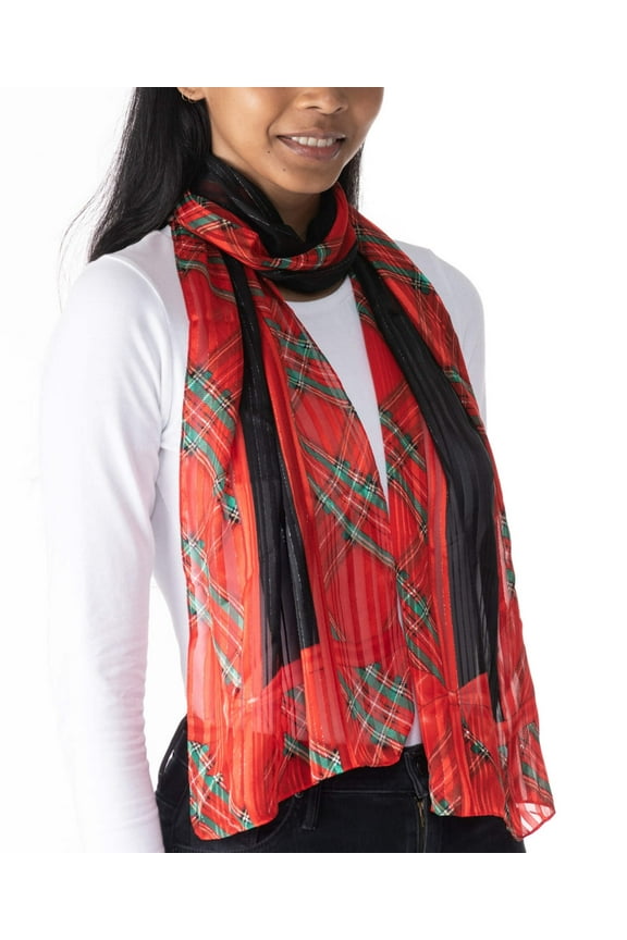 Giani Bernini All Wrapped Up Holiday Oblong Scarf: OS/Red