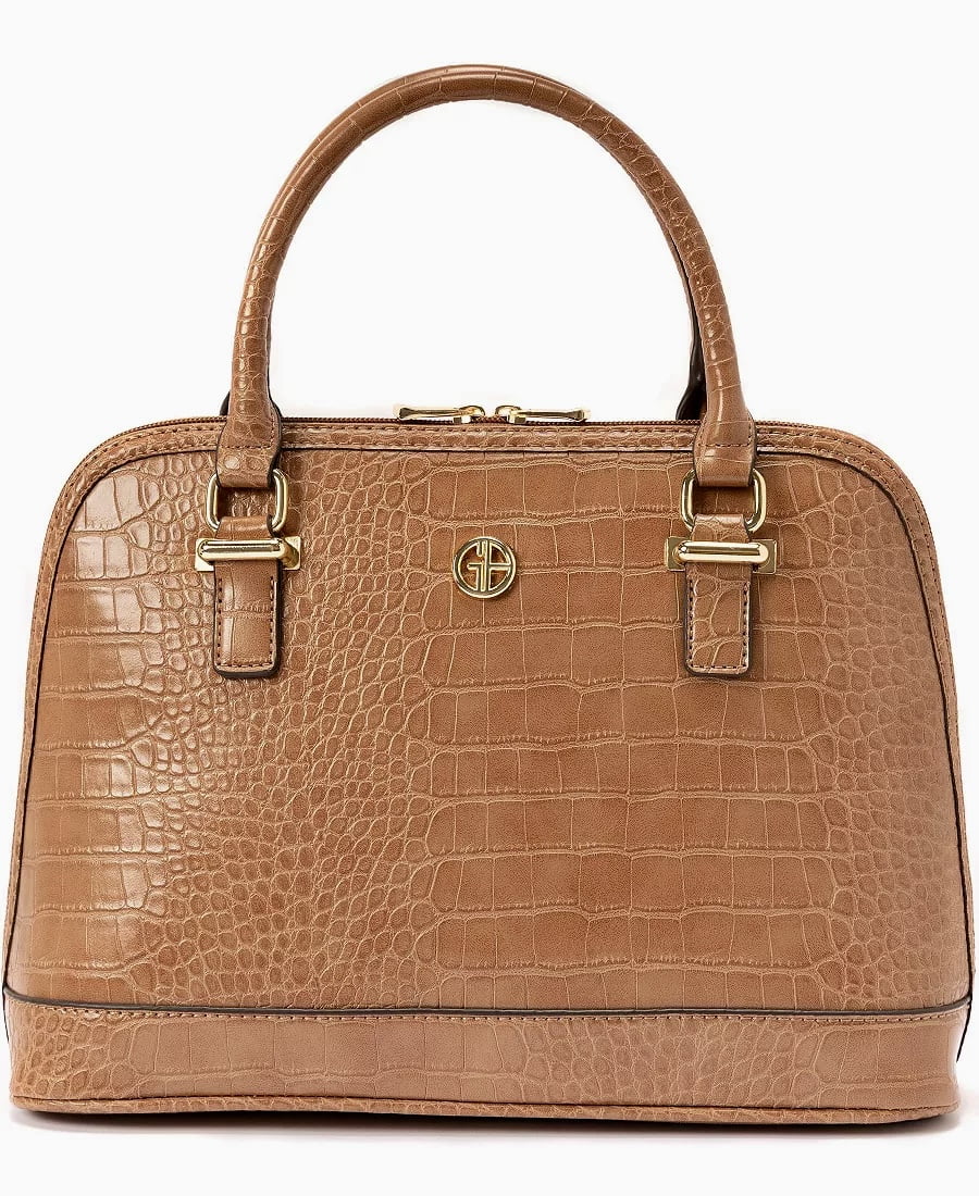 GIANI BERNINI Croc-Embossed Dome Satchel