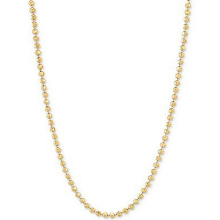 Giani Bernini Gilded Silver 18k Gold Over Silver Bead Chain Necklace Women s Size 18