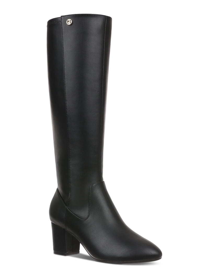 Giani Bernini Women's Maylynee Memory Foam Block Heel Knee High Dress Boots - Black - Knee Boots - 9.5
