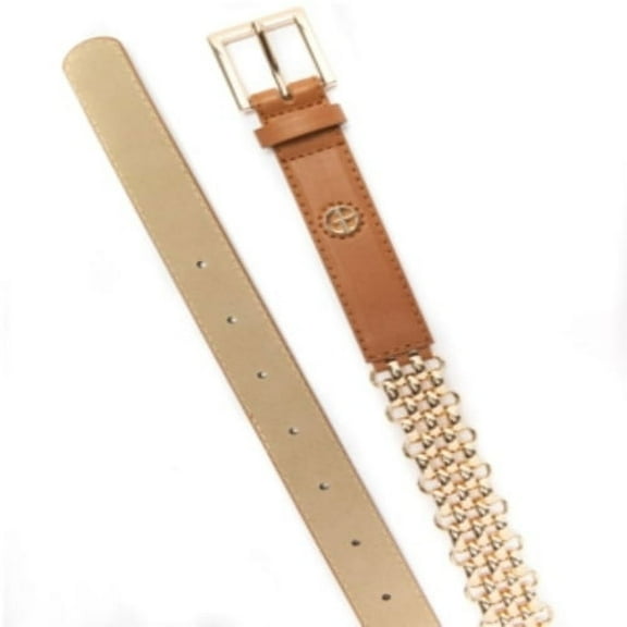Giani Bernini Metal Link Belt, Cognac, Medium