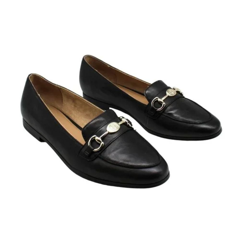 Giani Bernini Soffia Loafer Flats Black Leather 9M