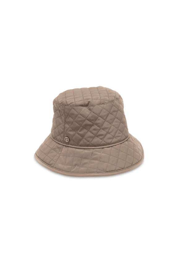 Women's Quilted Rain Bucket Hat - Camel