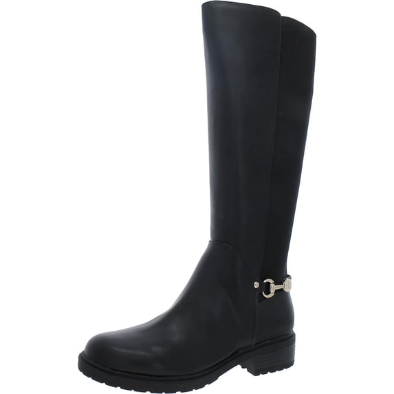 Giani Bernini Womens Barnibee Leather Riding Knee-High Boots