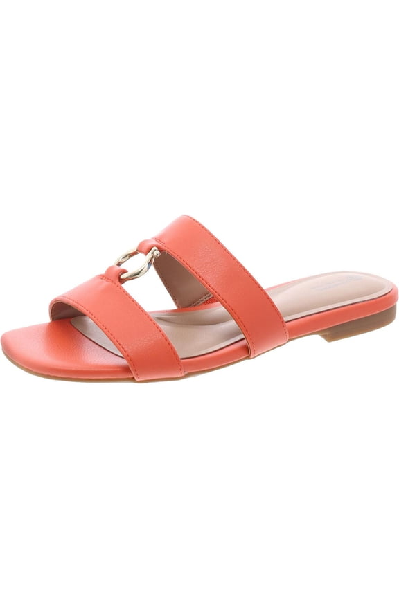 Womens Caitlynn Embellished Slip On Slide Sandals