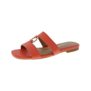 Giani Bernini Womens Caitlynn Faux Leather Embellished Slide Sandals