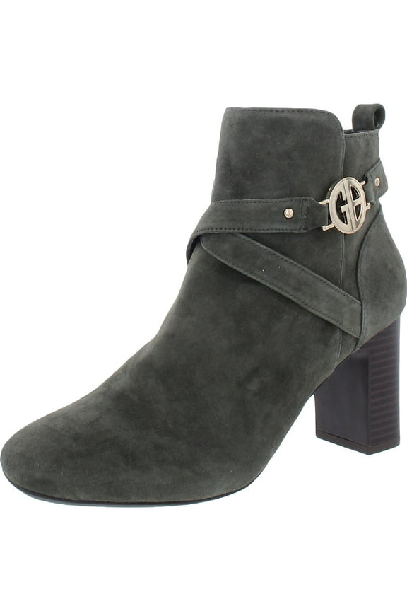 Womens Evrett Leather Zipper Booties