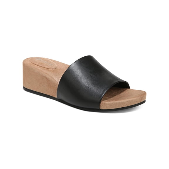 Giani Bernini Womens GIULIAA Faux Leather Slip On Slide Sandals