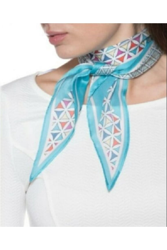 Womens Geo-print Kite Scarf, Turqaqua, One Size
