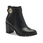 Giani Bernini Womens Halllee  Faux Leather Lug Sole Ankle Boots