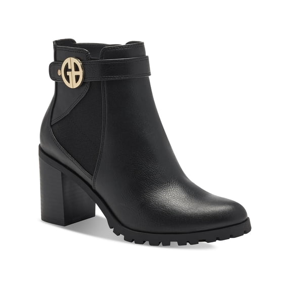 Giani Bernini Womens Halllee Faux Leather Lug Sole Ankle Boots