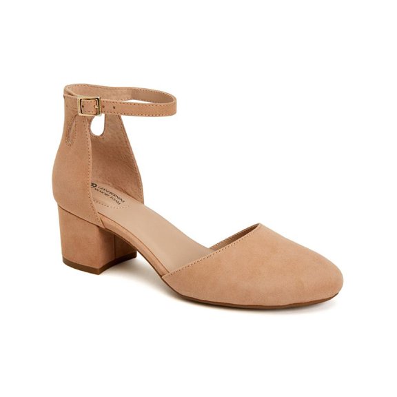 Giani Bernini Womens Izzeel Suede Ankle Strap Block Heels