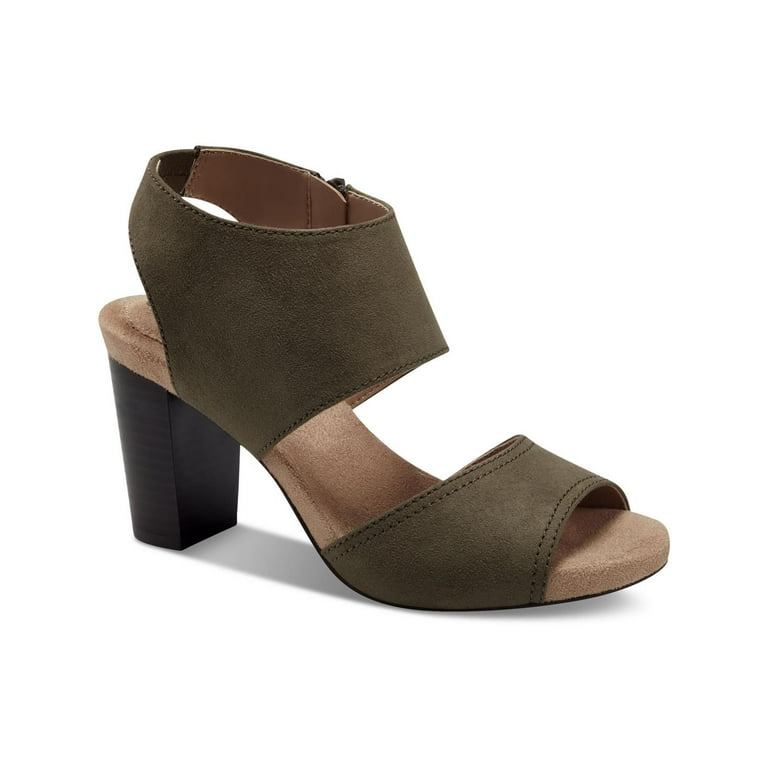 Giani Bernini Brown Leather Block Heel Pump Shoes