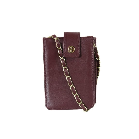 Giani Bernini Womens Oxblood Nappa Leather Smartphone Pouch OS