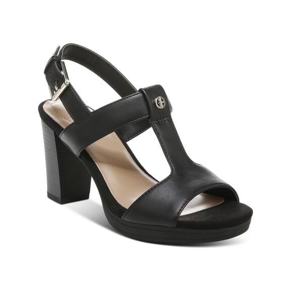 Giani Bernini Womens Paulette Faux Leather T-Strap Block Heel