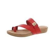 GIANI BERNINI Womens Rilleyy Faux Leather Toe Loop Slide Sandals